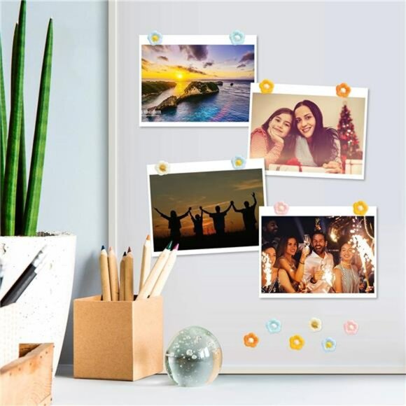 60pcs flower push pins decorative thumb tacks cork board map bulletin board offi - Picture 2 of 7